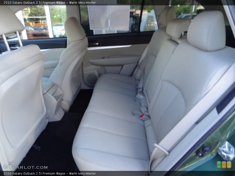 Warm Ivory Interior Rear Seat for the 2010 Subaru Outback 2.5i Premium Wagon #80990496