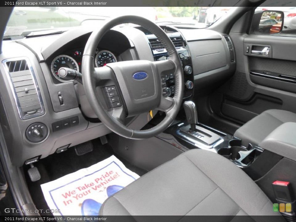Charcoal Black Interior Prime Interior for the 2011 Ford Escape XLT Sport V6 #80991497