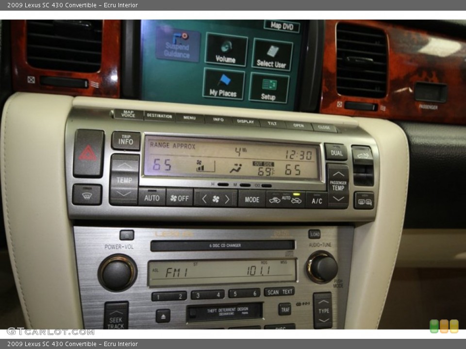 Ecru Interior Controls for the 2009 Lexus SC 430 Convertible #80991506