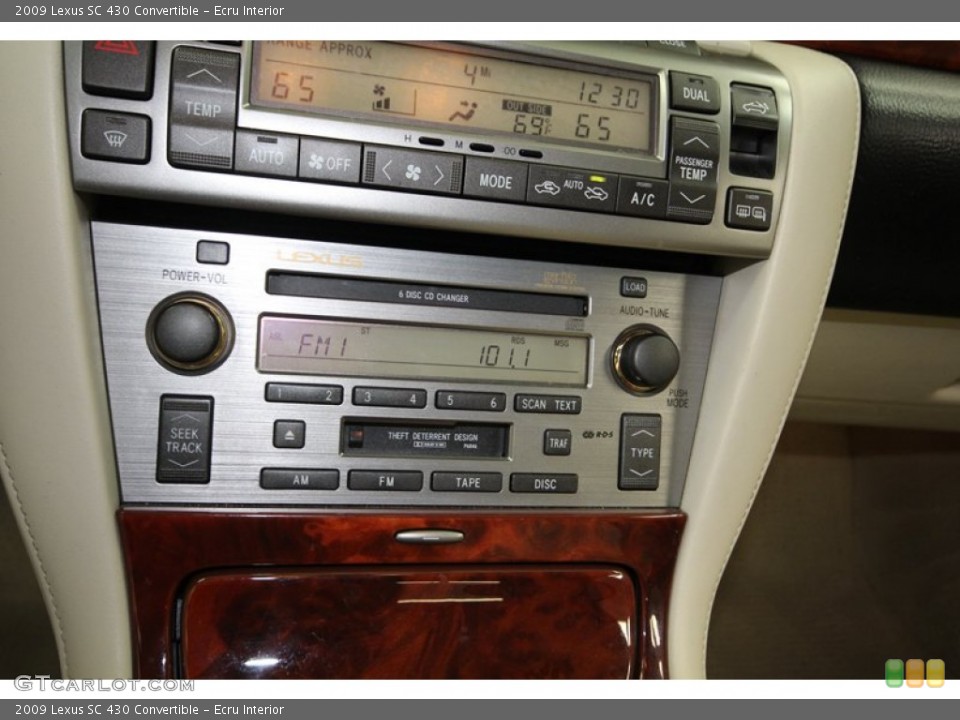 Ecru Interior Audio System for the 2009 Lexus SC 430 Convertible #80991522