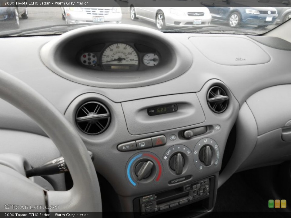 Warm Gray Interior Controls for the 2000 Toyota ECHO Sedan #80991722