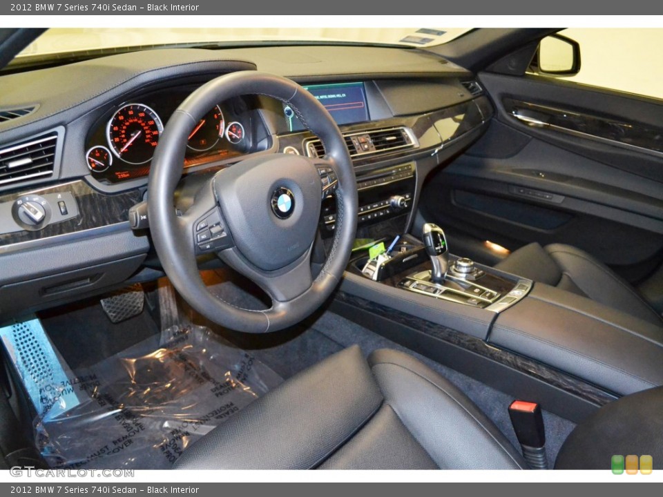 Black Interior Prime Interior for the 2012 BMW 7 Series 740i Sedan #80991752
