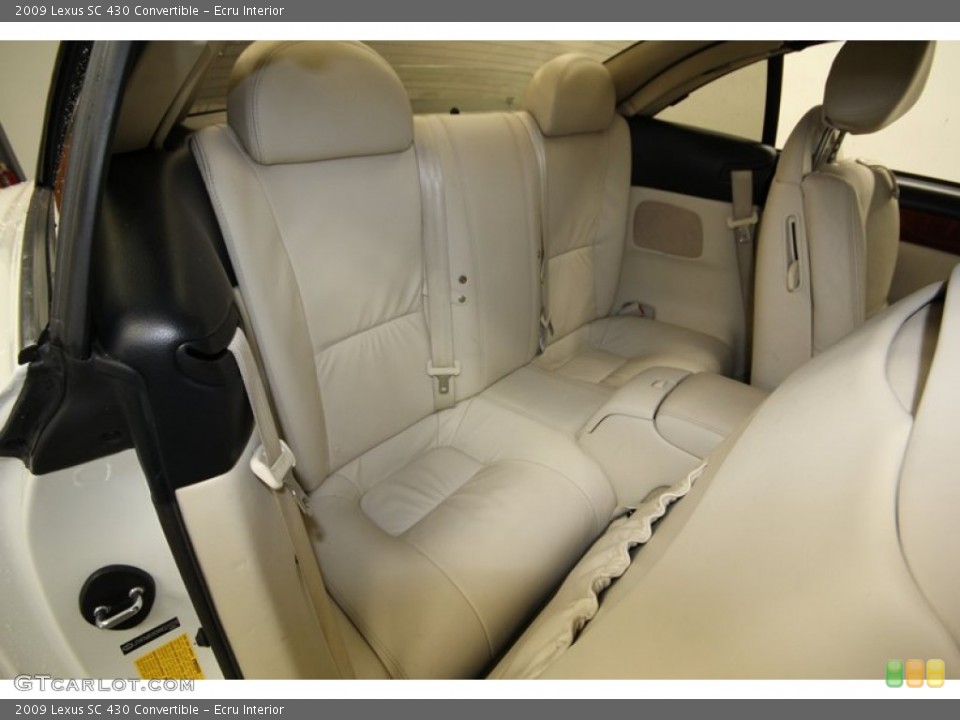 Ecru Interior Rear Seat for the 2009 Lexus SC 430 Convertible #80991761