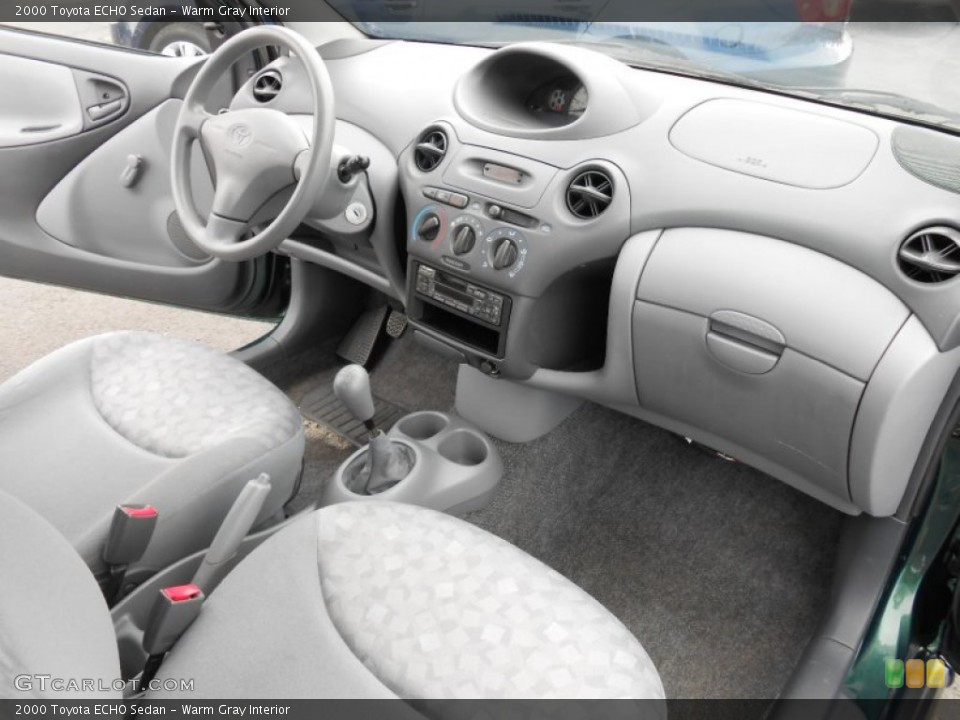 Warm Gray Interior Dashboard for the 2000 Toyota ECHO Sedan #80991892