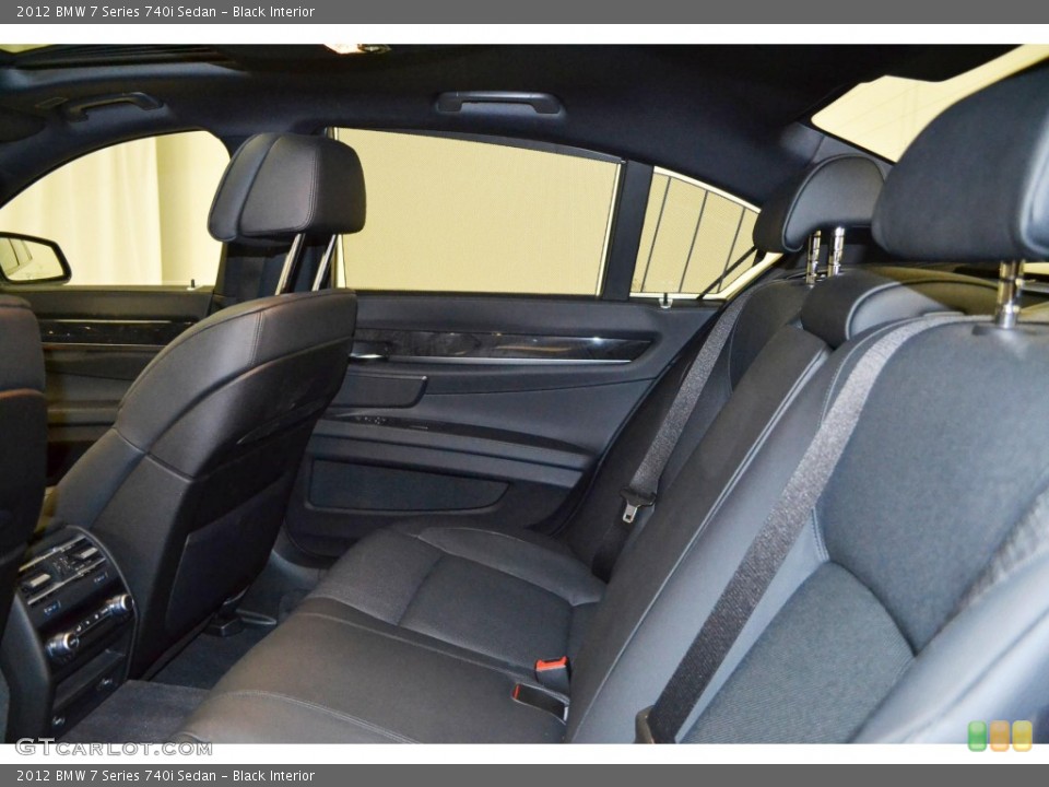 Black Interior Rear Seat for the 2012 BMW 7 Series 740i Sedan #80992043