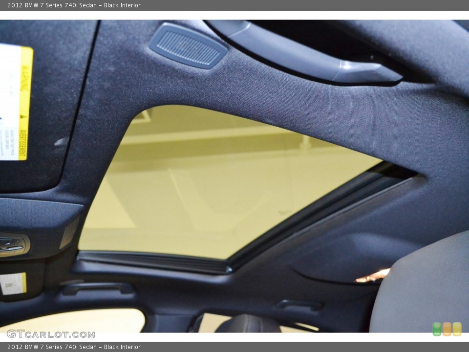 Black Interior Sunroof for the 2012 BMW 7 Series 740i Sedan #80992190