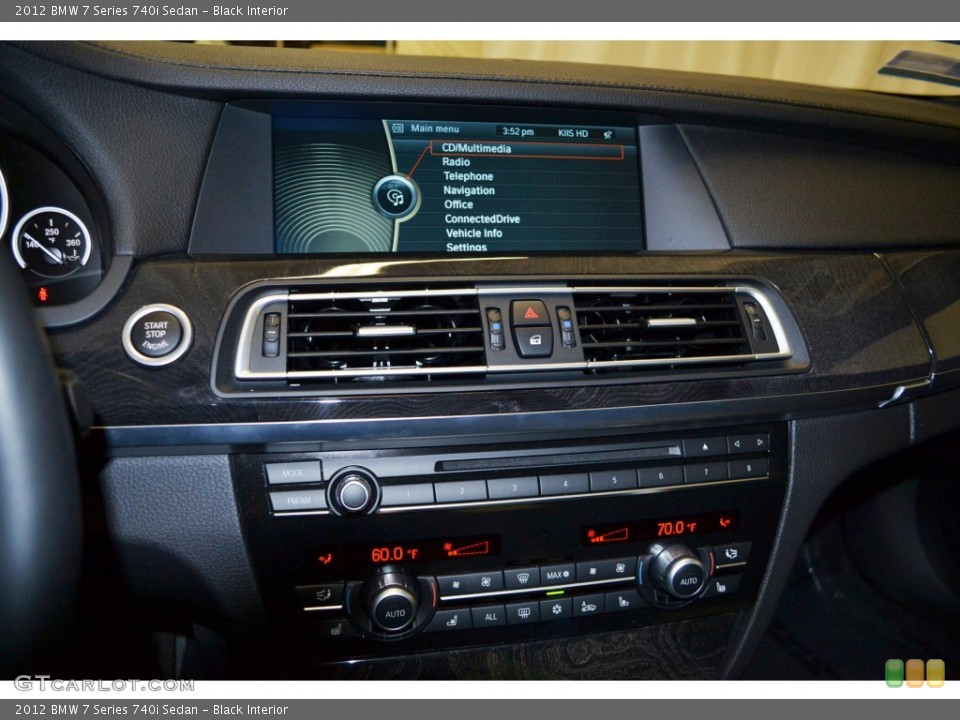 Black Interior Controls for the 2012 BMW 7 Series 740i Sedan #80992355