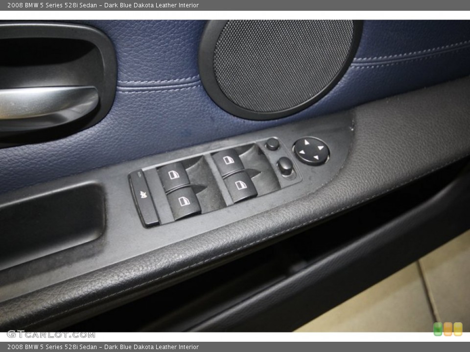 Dark Blue Dakota Leather Interior Controls for the 2008 BMW 5 Series 528i Sedan #80992367