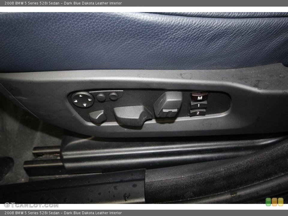 Dark Blue Dakota Leather Interior Controls for the 2008 BMW 5 Series 528i Sedan #80992388
