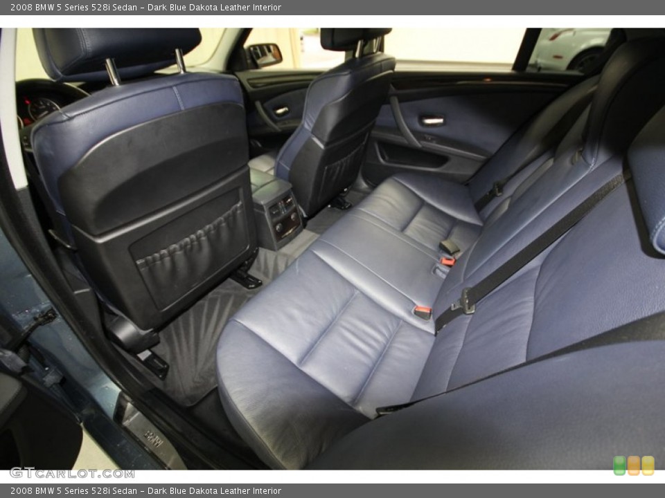Dark Blue Dakota Leather Interior Rear Seat for the 2008 BMW 5 Series 528i Sedan #80992672