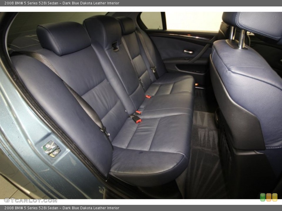Dark Blue Dakota Leather Interior Rear Seat for the 2008 BMW 5 Series 528i Sedan #80992838