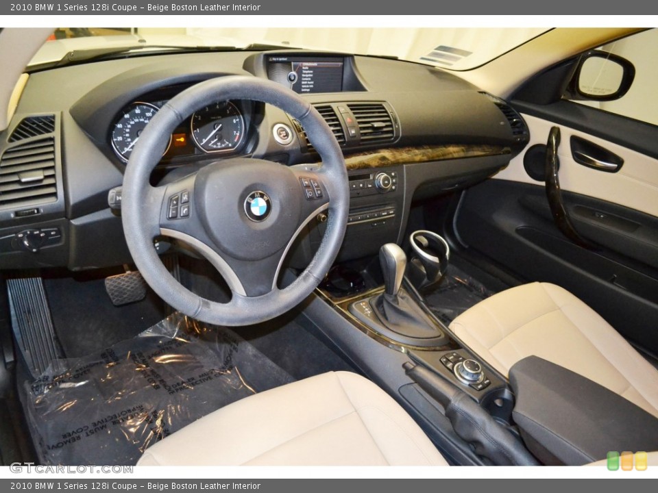 Beige Boston Leather Interior Photo for the 2010 BMW 1 Series 128i Coupe #80992940