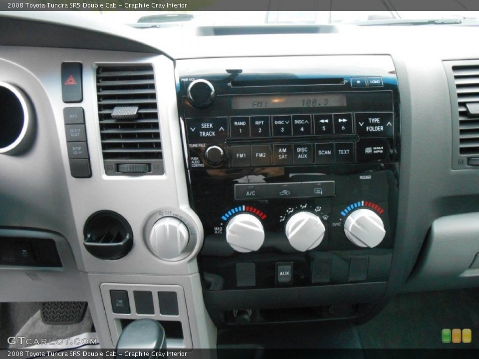 Graphite Gray Interior Controls for the 2008 Toyota Tundra SR5 Double Cab #80993575
