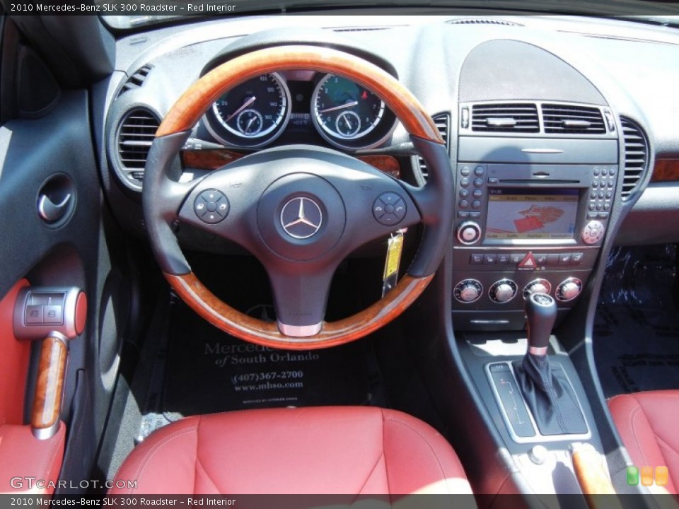 Red Interior Dashboard for the 2010 Mercedes-Benz SLK 300 Roadster #80994396