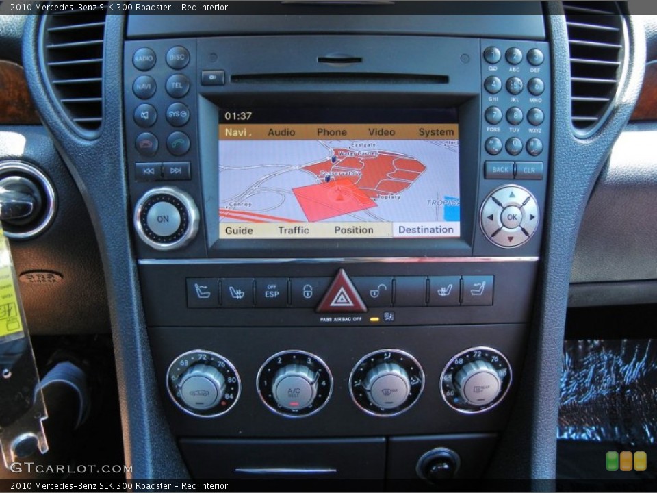 Red Interior Navigation for the 2010 Mercedes-Benz SLK 300 Roadster #80994443