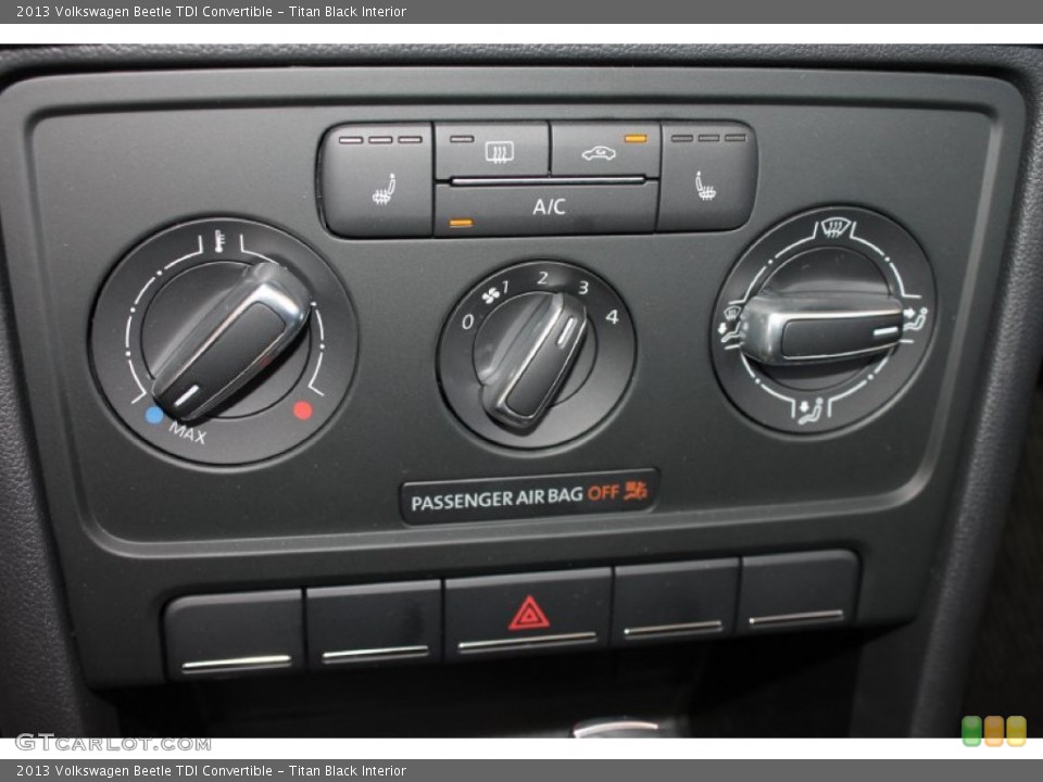 Titan Black Interior Controls for the 2013 Volkswagen Beetle TDI Convertible #80995499