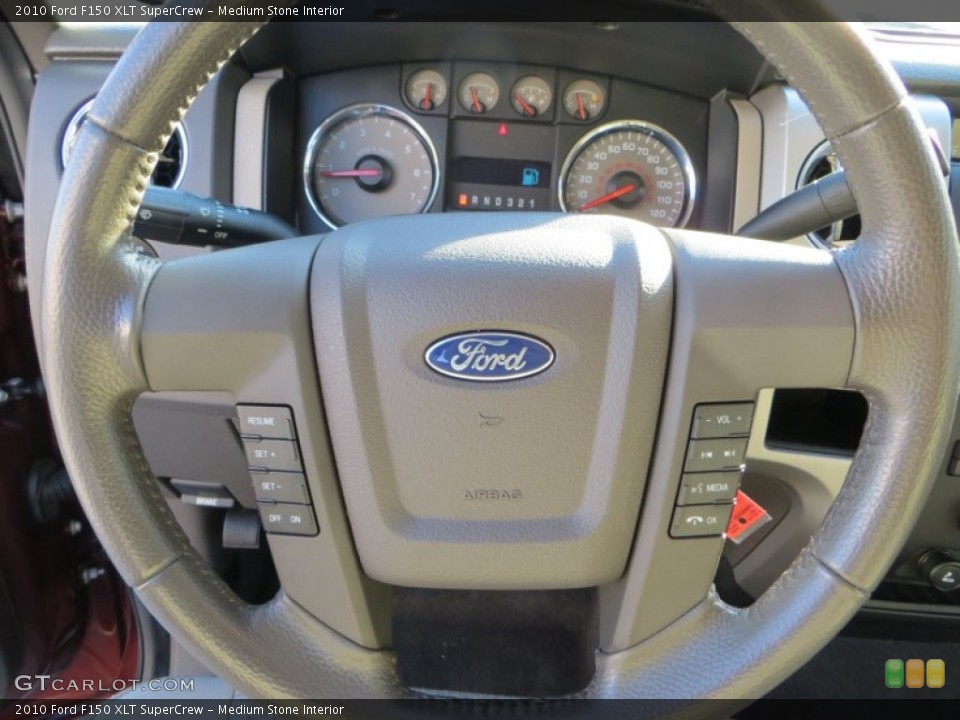 Medium Stone Interior Steering Wheel for the 2010 Ford F150 XLT SuperCrew #80998176