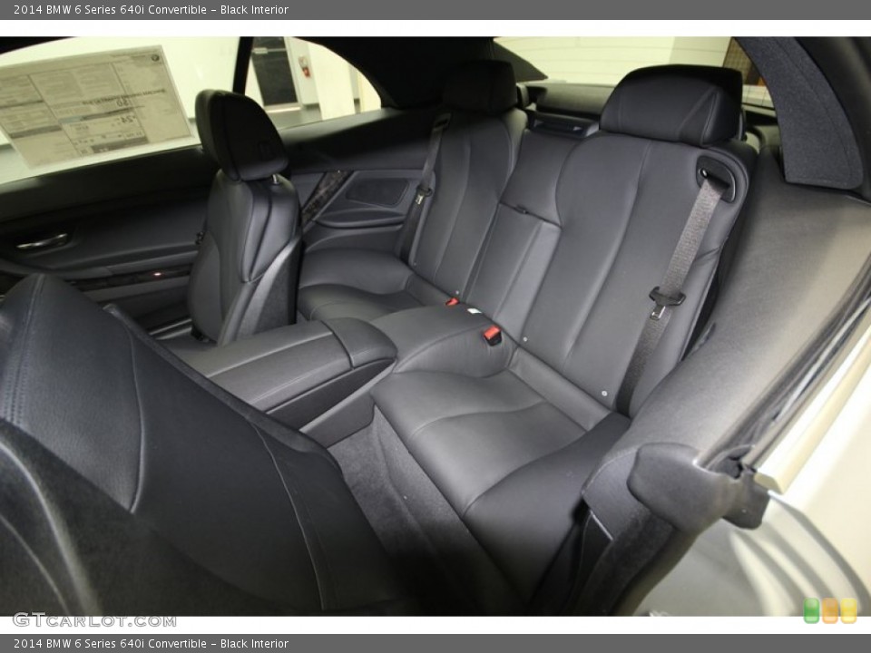 Black Interior Rear Seat for the 2014 BMW 6 Series 640i Convertible #81000206