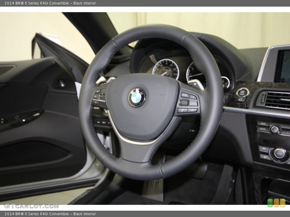 Black Interior Steering Wheel for the 2014 BMW 6 Series 640i Convertible #81000476