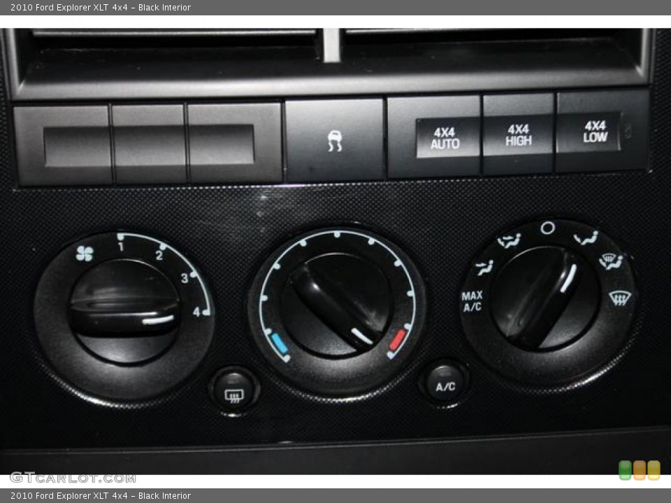 Black Interior Controls for the 2010 Ford Explorer XLT 4x4 #81005057