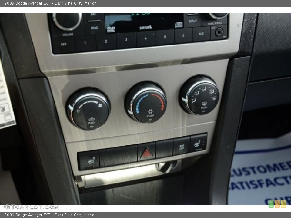 Dark Slate Gray Interior Controls for the 2009 Dodge Avenger SXT #81007142