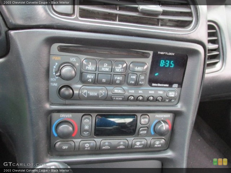 Black Interior Controls for the 2003 Chevrolet Corvette Coupe #81007321