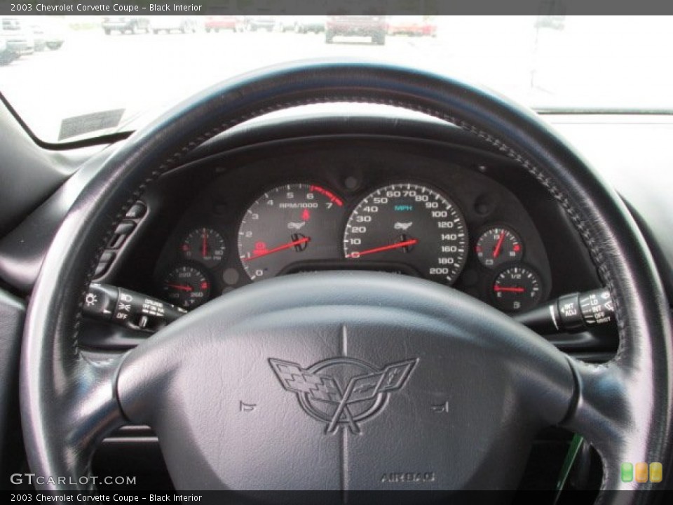 Black Interior Steering Wheel for the 2003 Chevrolet Corvette Coupe #81007355