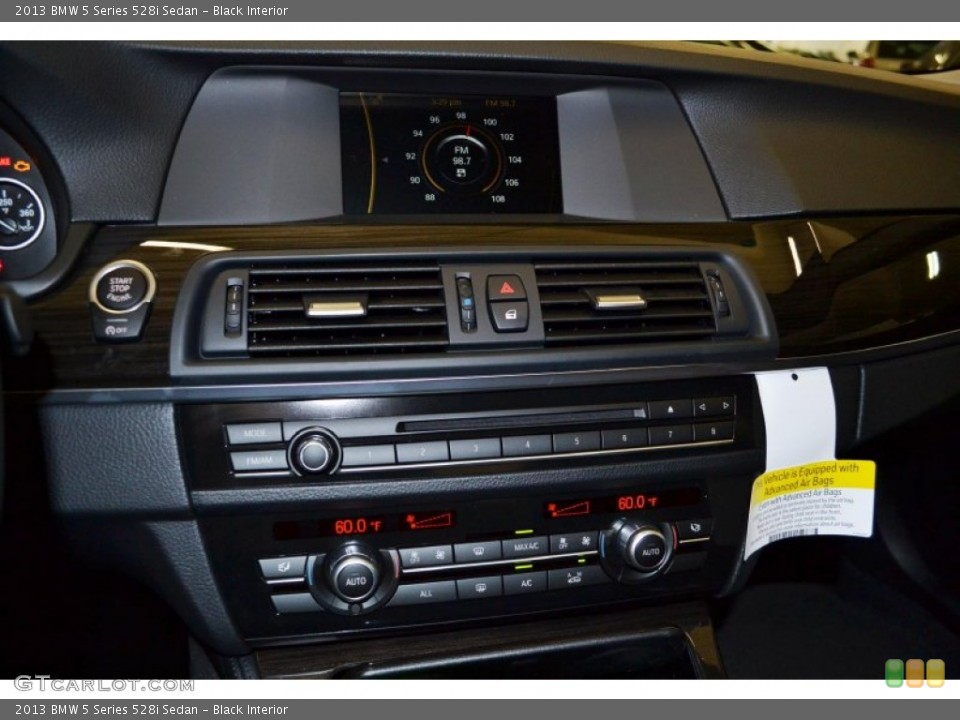 Black Interior Controls for the 2013 BMW 5 Series 528i Sedan #81016047