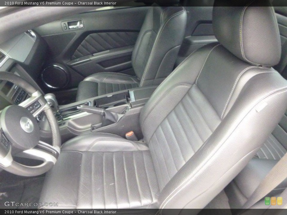 Charcoal Black Interior Photo for the 2010 Ford Mustang V6 Premium Coupe #81021711