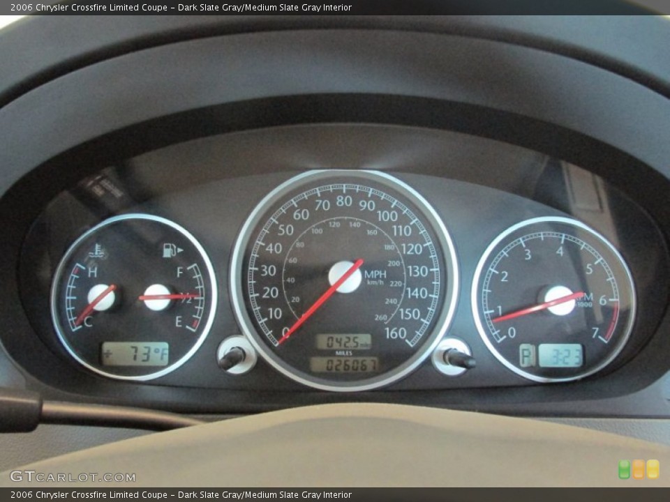 Dark Slate Gray/Medium Slate Gray Interior Gauges for the 2006 Chrysler Crossfire Limited Coupe #81021867