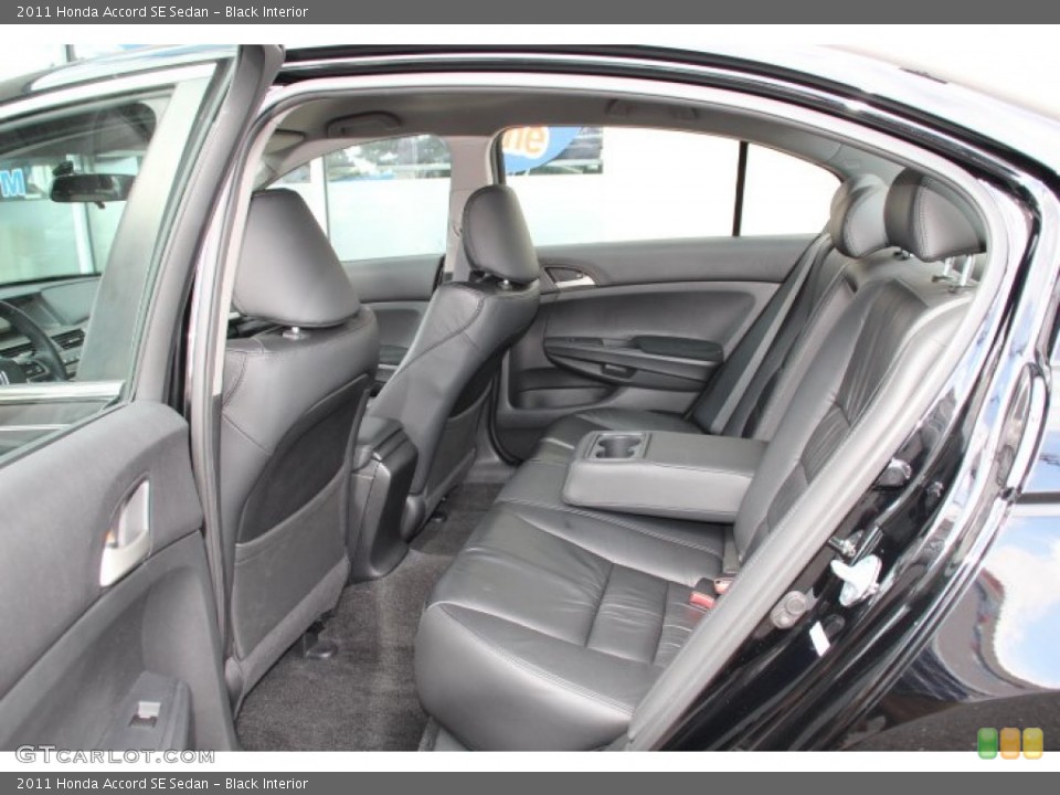 Black Interior Rear Seat for the 2011 Honda Accord SE Sedan #81023627