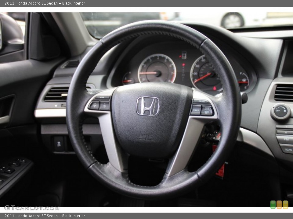 Black Interior Steering Wheel for the 2011 Honda Accord SE Sedan #81023700