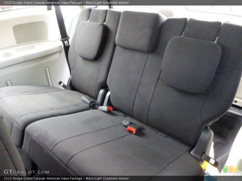 Black/Light Graystone Interior Rear Seat for the 2013 Dodge Grand Caravan American Value Package #81024300