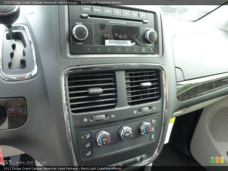 Black/Light Graystone Interior Controls for the 2013 Dodge Grand Caravan American Value Package #81024441