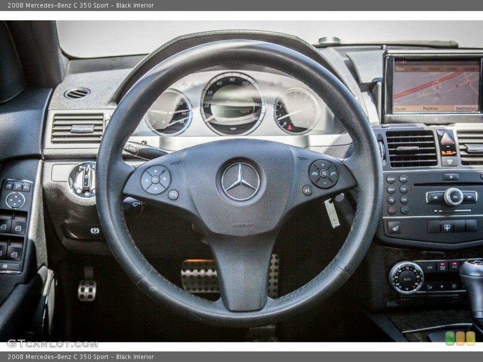 Black Interior Steering Wheel for the 2008 Mercedes-Benz C 350 Sport #81025344