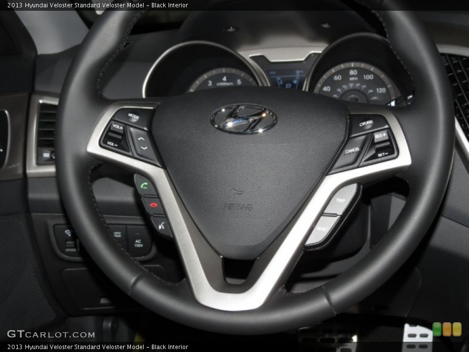 Black Interior Steering Wheel for the 2013 Hyundai Veloster  #81025899