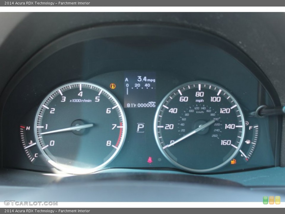 Parchment Interior Gauges for the 2014 Acura RDX Technology #81030162