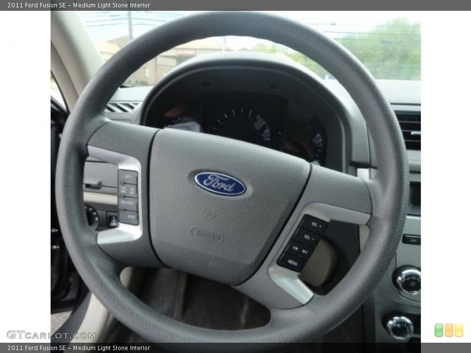 Medium Light Stone Interior Steering Wheel for the 2011 Ford Fusion SE #81030786