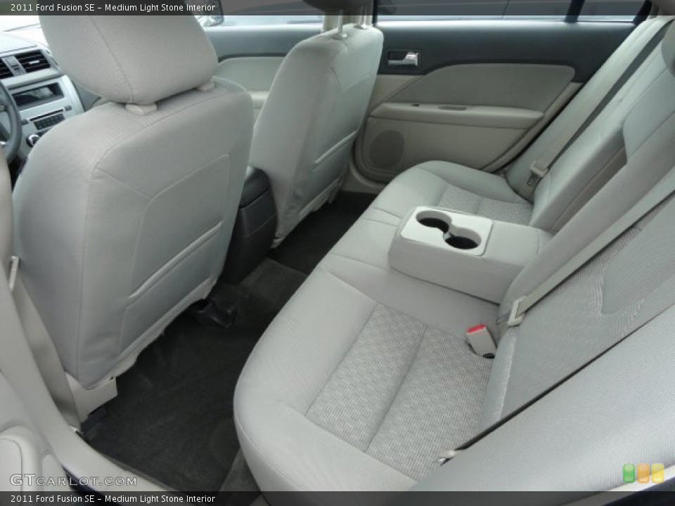 Medium Light Stone Interior Rear Seat for the 2011 Ford Fusion SE #81030819