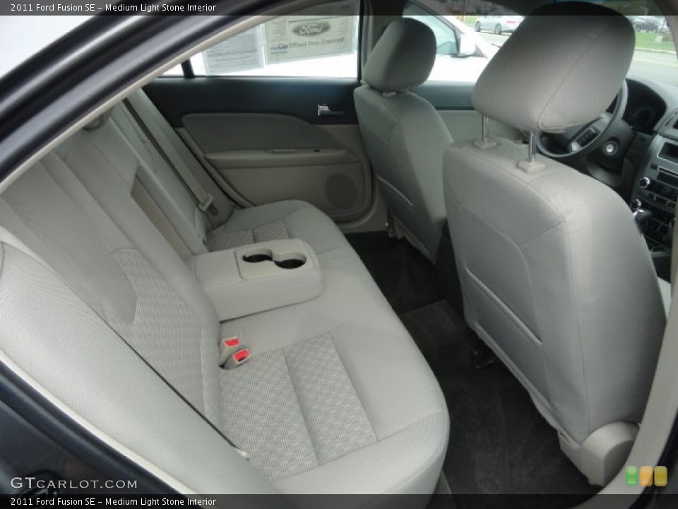 Medium Light Stone Interior Rear Seat for the 2011 Ford Fusion SE #81030882
