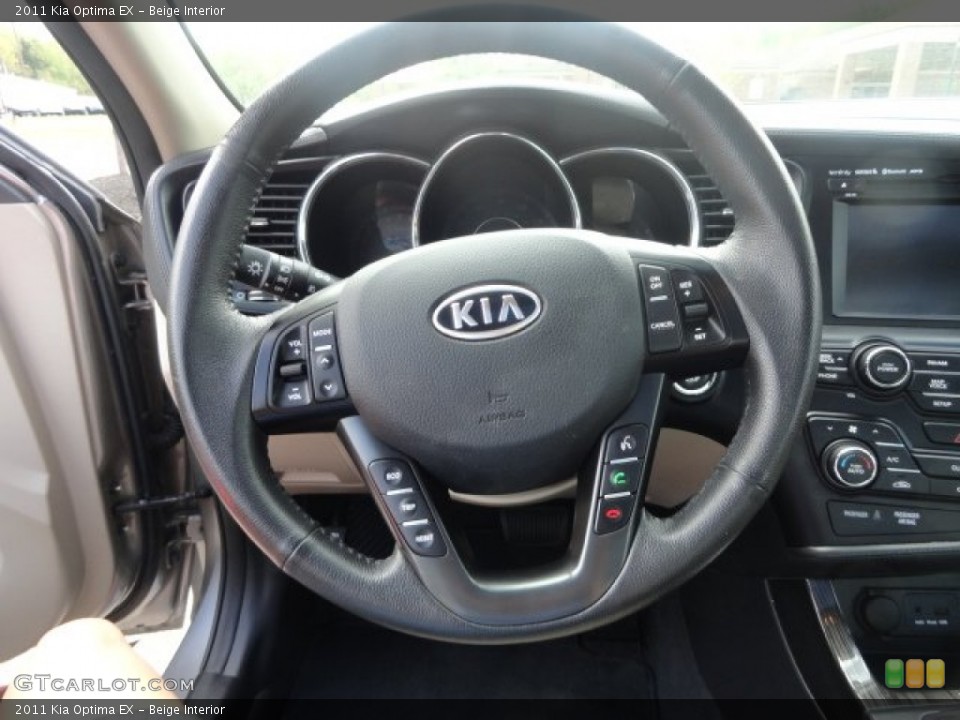 Beige Interior Steering Wheel for the 2011 Kia Optima EX #81031173