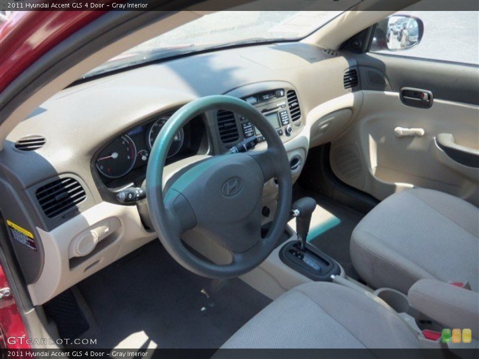 Gray Interior Prime Interior for the 2011 Hyundai Accent GLS 4 Door #81032801