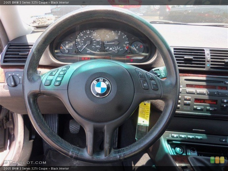 Black Interior Steering Wheel for the 2005 BMW 3 Series 325i Coupe #81034406