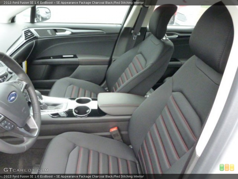 SE Appearance Package Charcoal Black/Red Stitching Interior Photo for the 2013 Ford Fusion SE 1.6 EcoBoost #81037452