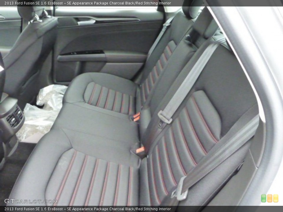 SE Appearance Package Charcoal Black/Red Stitching Interior Rear Seat for the 2013 Ford Fusion SE 1.6 EcoBoost #81037476