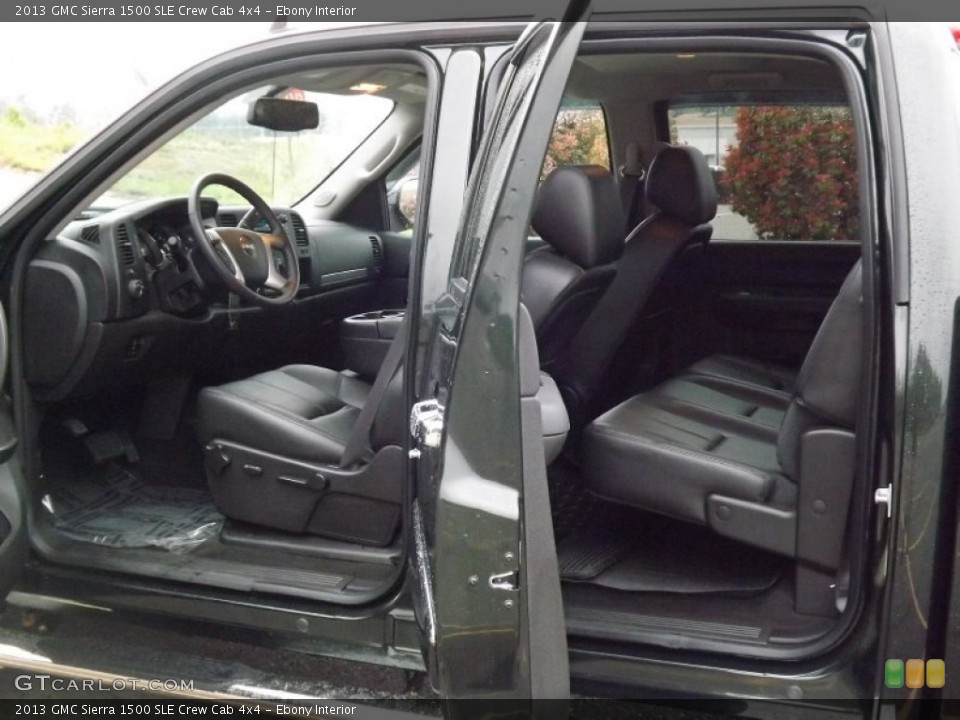Ebony Interior Photo for the 2013 GMC Sierra 1500 SLE Crew Cab 4x4 #81040995