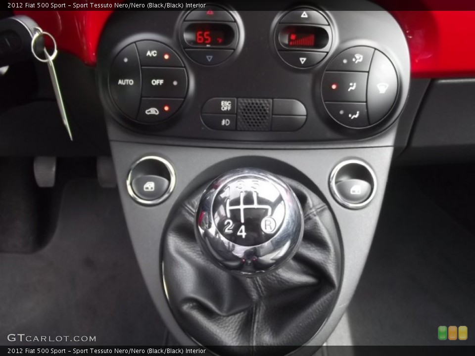 Sport Tessuto Nero/Nero (Black/Black) Interior Transmission for the 2012 Fiat 500 Sport #81042835