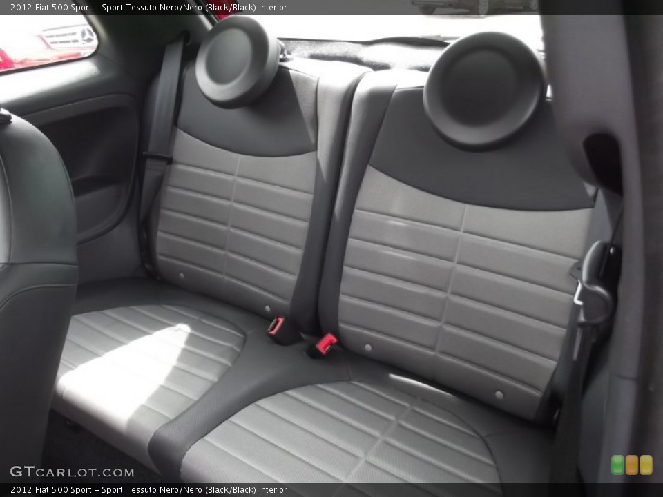 Sport Tessuto Nero/Nero (Black/Black) Interior Rear Seat for the 2012 Fiat 500 Sport #81042978