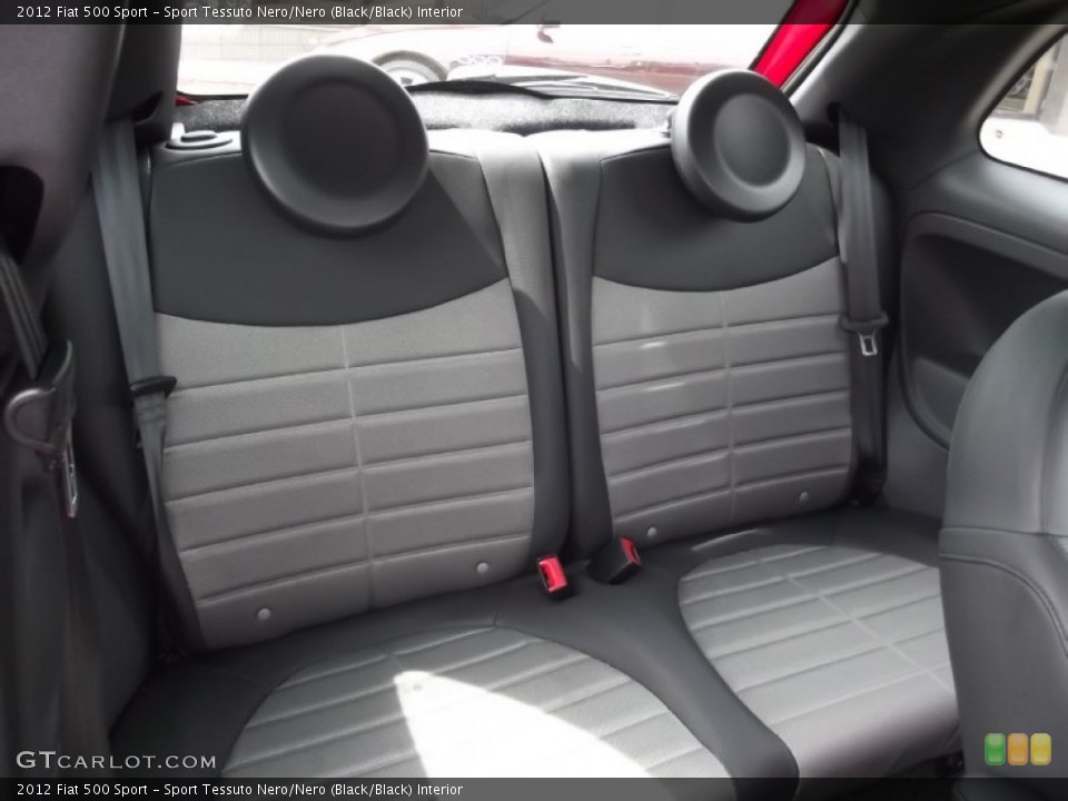 Sport Tessuto Nero/Nero (Black/Black) Interior Rear Seat for the 2012 Fiat 500 Sport #81042999