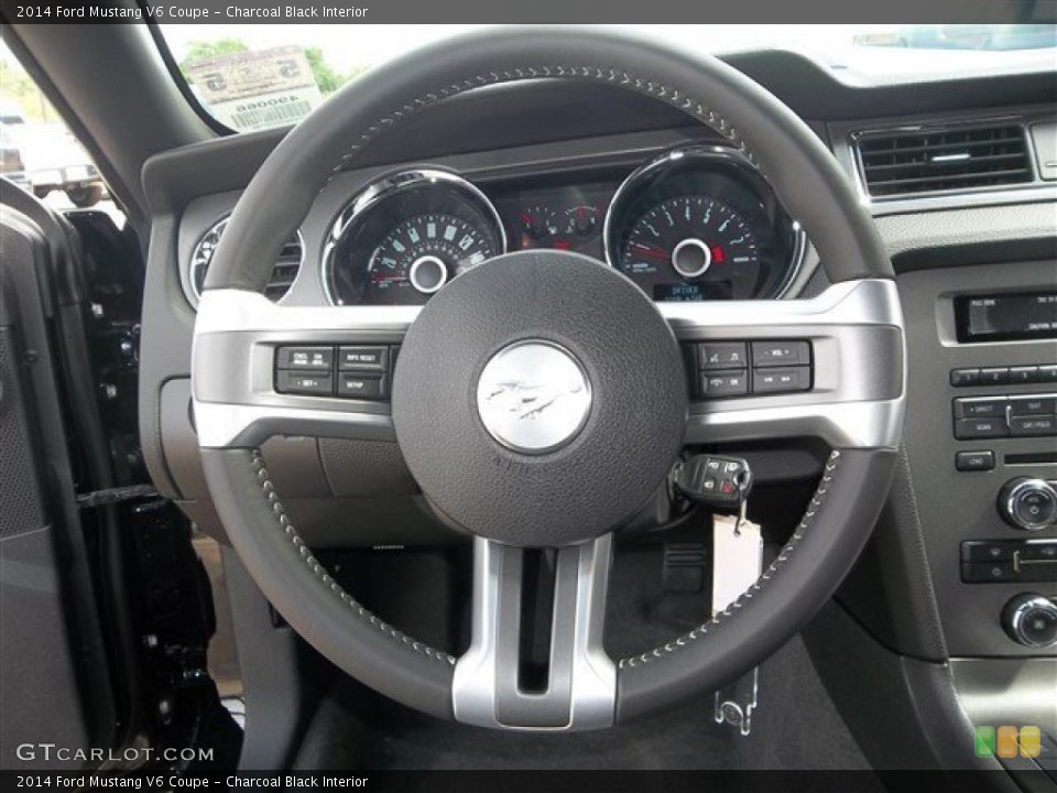 Charcoal Black Interior Steering Wheel for the 2014 Ford Mustang V6 Coupe #81044037